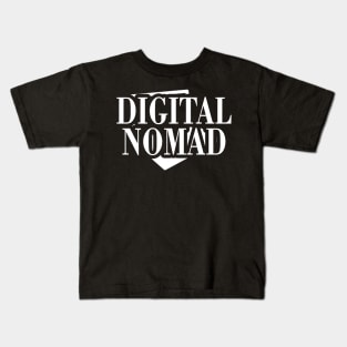 Minimalist Digital Nomad Typography Design Kids T-Shirt